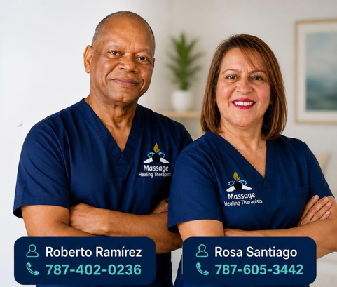Roberto Ramírez y Rosa Santiago, terapeutas de Massage Healing Therapists